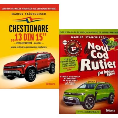 Pachet Noul cod rutier si Chestionare 13 din 15. Restituirea permisului de conducere 2026 - Marius Stanculescu