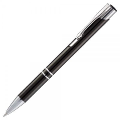 Pix cu bila Office-Cover Cosko, 1. 0mm, cu mecanism, pentru personalizare, corp metalic negru