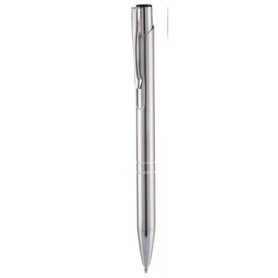 Pix cu bila Office-Cover Cosko, 1. 0mm, cu mecanism, pentru personalizare, corp metalic gri inchis