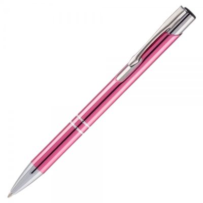 Pix cu bila Office-Cover Cosko, 1. 0mm, cu mecanism, pentru personalizare, corp metalic magenta