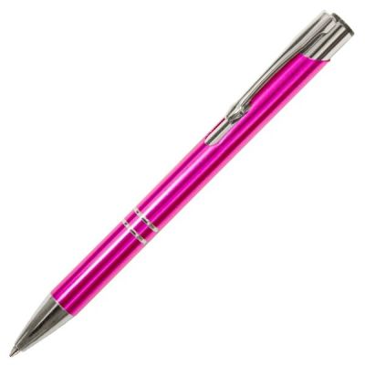 Pix cu bila Office-Cover Cosko, 1. 0mm, cu mecanism, pentru personalizare, corp metalic roz