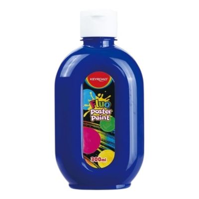 Culori tempera Keyroad, 300ml, albastru fluorescent