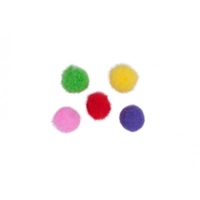 Accesorii creatie - Pom Pom textil, diverse culori, 10mm, set 75 buc, Colorarte, 33617/3326