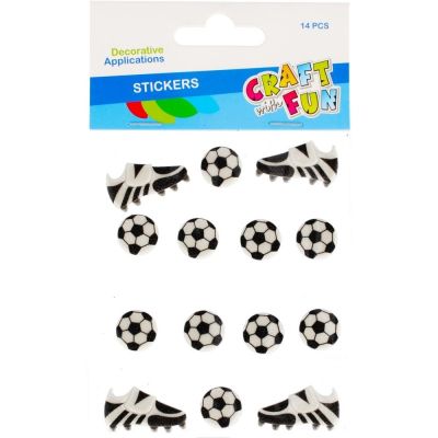 Abtibilduri - fotbal, set 14 buc, Craft with Fun, 480889