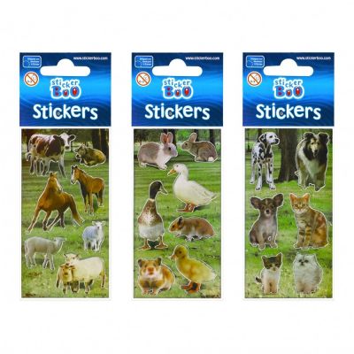 Abtibilduri - animale domestice, set 6-7 buc, Sticker Boo, 382529