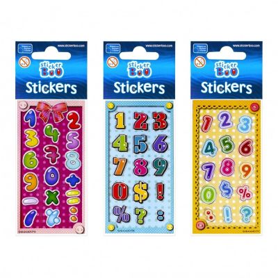 Abtibilduri - cifre, set 15-18 buc, Sticker Boo, 382530