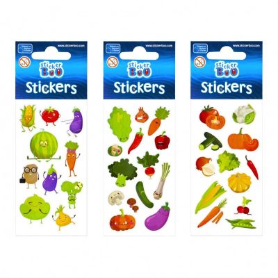 Abtibilduri - legume, set 14 buc, Sticker Boo, 483491