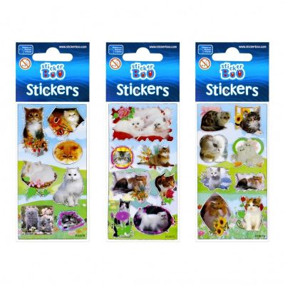 Abtibilduri - pisici, set 7-8 buc, Sticker Boo, 237280