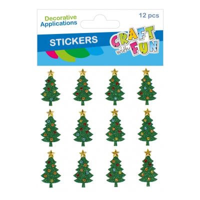 Accesorii creatie - stickere autoadezive - braduti, set 12 buc, Craft with Fun 545827