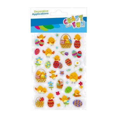 Accesorii creatie - stickere autoadezive - cos oua Paste, set 34 buc, Craft with Fun 531737