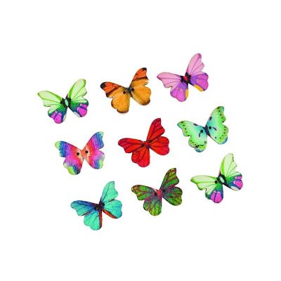 Accesorii creatie - lemn - fluturi povesti, set 10-12 buc, Colorarte
