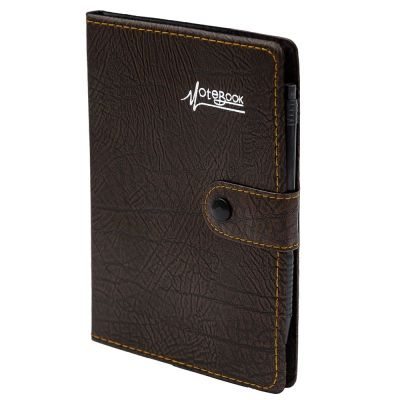 Agenda A5 nedatata CNX Lizy 4404, 80 pagini, coperta imitatie piele maro, cu capsa