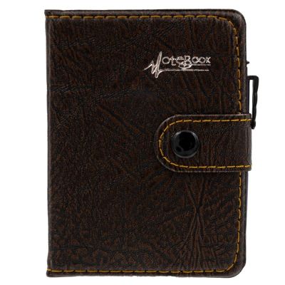 Agenda A7 nedatata CNX Lizy 4407 / 82100, 80 pagini, coperta imitatie piele maro, cu capsa