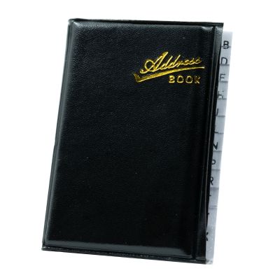 Agenda telefonica CNX 5084-40, mica, coperta imitatie piele, negru