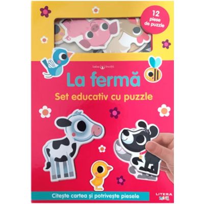 Bebe invata. La ferma. Set educativ cu puzzle