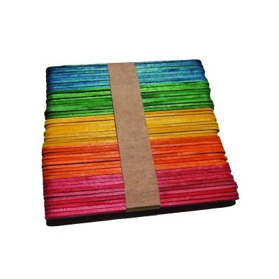 Accesorii creatie - lemn - betisoare, diverse culori, 1x11cm, set 50 buc, Colorarte