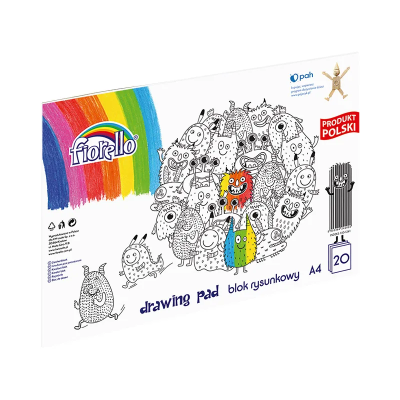 Bloc de desen A4 Fiorello, 20 file, 20g/mp, 150-1241