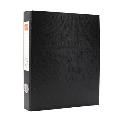 Caiet mecanic A4 Nr. 501, coperta carton plastifiat, negru, 4 inele, eticheta pe cotor