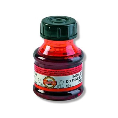 Calimara cu cerneala Koh-I-Noor K141-502, cerneala rosie, 50ml