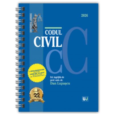 Codul civil Ianuarie 2026. Editie spiralata, tiparita pe hartie alba - Dan Lupascu