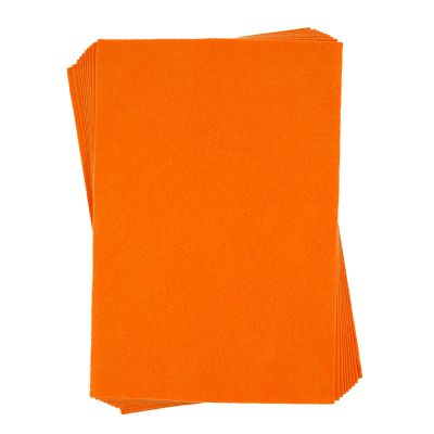 Coli fetru A4, 1mm, portocaliu, set 10 coli, Colorarte