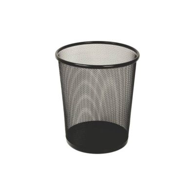 Cos de gunoi CNX 5003, pentru hartie, 12 litri, 24x27cm, plasa metalica, negru