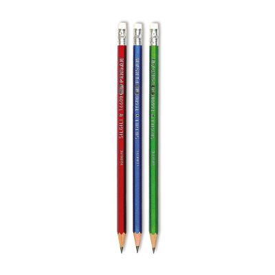 Creion grafit Coral FATIH 16600, HB, cu guma, diverse culori metalizate