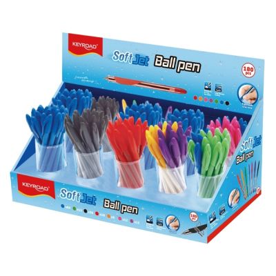 Display 180x Pix cu bila Keyroad SofJet KR972131, 0. 7mm, cu capac, diverse culori