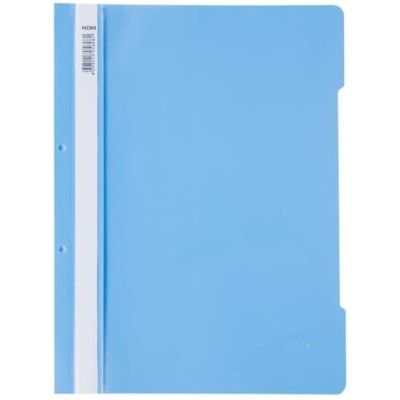 Dosar cu sina Noki, plastic, diverse culori, 2 perforatii pentru arhivare, eticheta interschimbabila pe cotor - albastru deschis