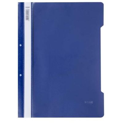 Dosar cu sina Noki, plastic, diverse culori, 2 perforatii pentru arhivare, eticheta interschimbabila pe cotor - albastru inchis
