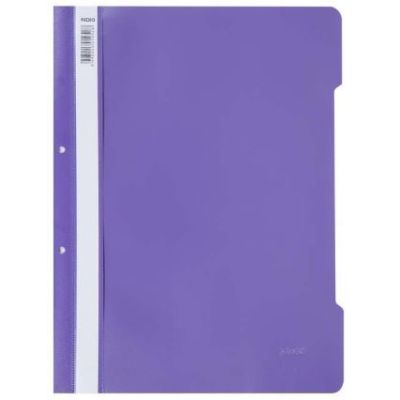 Dosar cu sina Noki, plastic, diverse culori, 2 perforatii pentru arhivare, eticheta interschimbabila pe cotor - violet