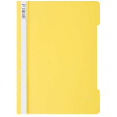 Dosar cu sina Noki, plastic, diverse culori, 2 perforatii pentru arhivare, eticheta interschimbabila pe cotor - galben
