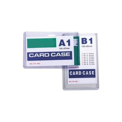 Suport ecuson CNX, vertical, 102x67mm, plastic, transparent