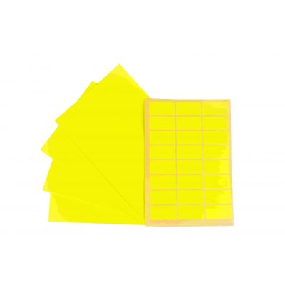 Etichete autocolante CNX, 24/A5, 23x50mm, permanente, colturi rotunjite, galben, top 10 coli (240 etichete)