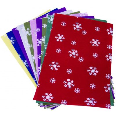 Coli fetru A4 - fulgi de nea, 1mm, set 10 coli, Colorarte