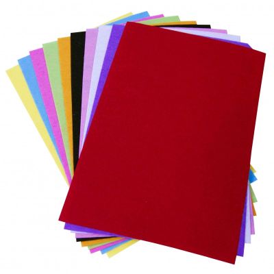 Coli fetru A3 - simplu, 1mm, diverse culori, set 10 coli, Colorarte, HYZ- 611