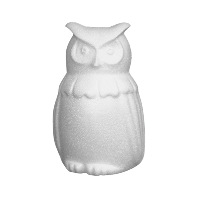 Accesorii creatie - polistiren HD - bufnita, alb, 11x15x9.5cm, Colorarte