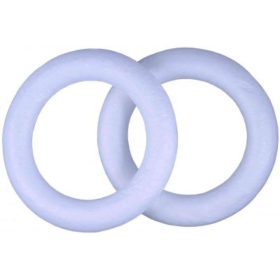 Accesorii creatie - polistiren - cerculete mari, alb, 12cm, set 2-3 buc, Colorarte