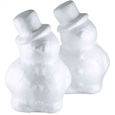 Accesorii creatie - polistiren - om de zapada, alb, 17.5x10cm, set 2 buc, Colorarte