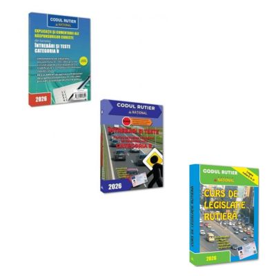 Pachet 2026 Intrebari teste si legislatie pentru obtinerea permisului de conducere auto categoria B
