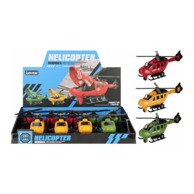 Jucarie elicopter 22cm MegaCreative 570962, 22x9x6cm, div culori, pvc, 9buc/display, +3 ani