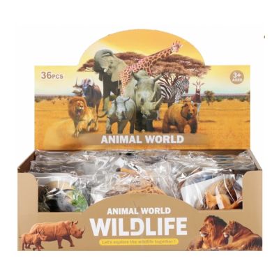 Jucarie figurina animal salbatic MegaCreative 571510, 8x9cm, pvc, 36 buc/display, +3 ani