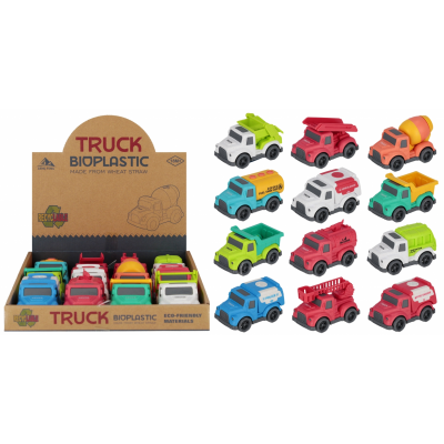 Jucarie masinute, 12 buc/display, diverse modele, pvc reciclabil, MegaCreative, 544191