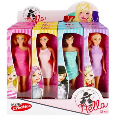 Papusa - Nella - fashion, 29cm, diverse modele, 3+ ani, MegaCreative, 458290