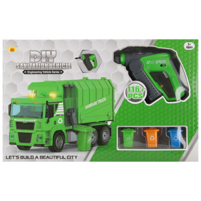 Jucarie set camion gunoi + accesorii, 45x28x10cm, MegaCreative, 543858