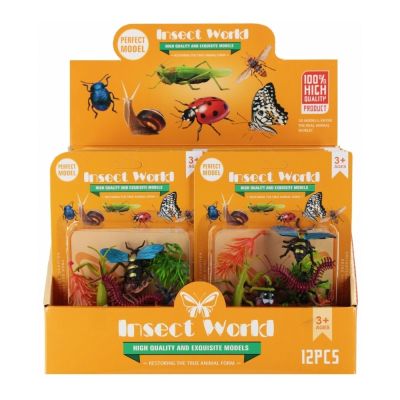 Jucarie set figurine insecte MegaCreative 570112, 3x7cm, 12buc/set, +3ani