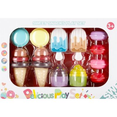 Set de bucatarie - mix desert - plastic, inghetara, briose, macarons, MegaCreative 500148, 3+ ani