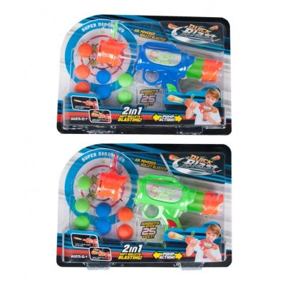 Blaster - pistol 26cm, include 7 bile din spuma, diverse culori, 6+ ani, MegaCreative, 458297