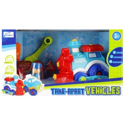 Tren de construit MegaCreative 382263, accesorii incluse, plastic, 3+ ani