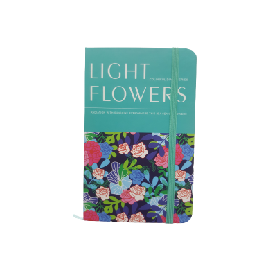 Jurnal A6 CNX Light Flowers 3782-38L, 192 pagini, coperta carton, cu elastic